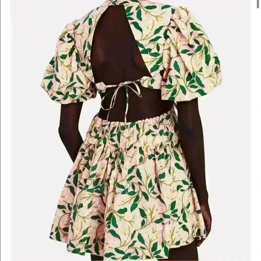 Agua by Agua Bendita Samba Floral Mini Dress, Size L Like New - Picture 2 of 8
